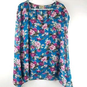 Show Me Your Mumu Soaree Tunic Blue floral Small